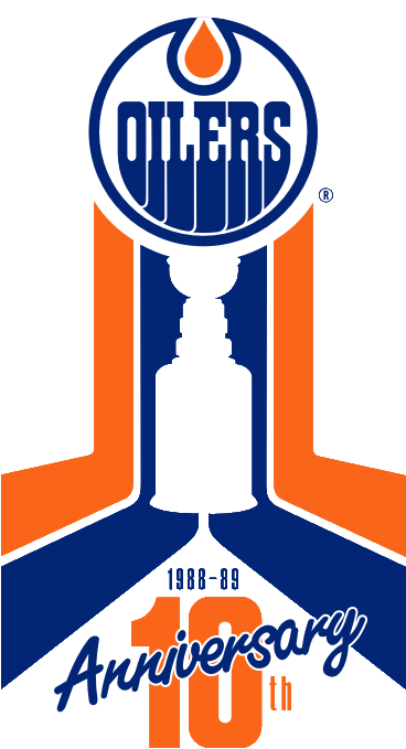 Edmonton Oiler 1988 89 Anniversary Logo iron on paper